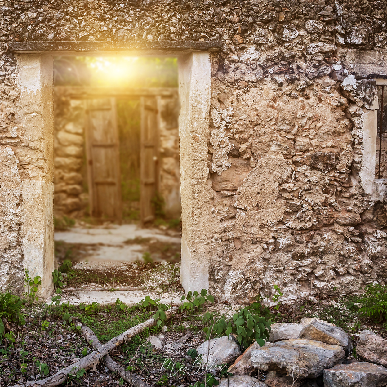 Digital Background: Stone Ruins