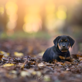 Digital Background: Sunset Puppy - Meg Bitton Productions