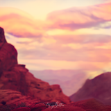 Digital Background: Valley of Fire Sunset - Pink - Meg Bitton Productions