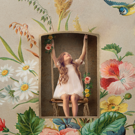 Dollhouse Window Layered Digital Background - Meg Bitton Productions