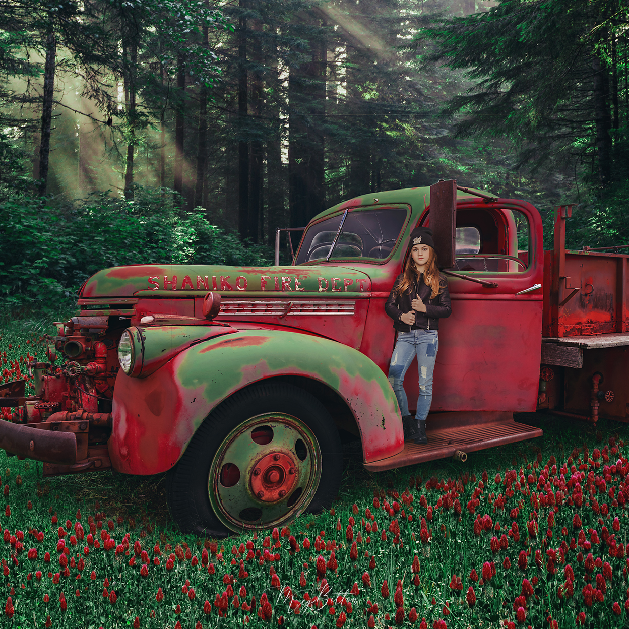 Digital Background: Fire Truck - Meg Bitton Productions