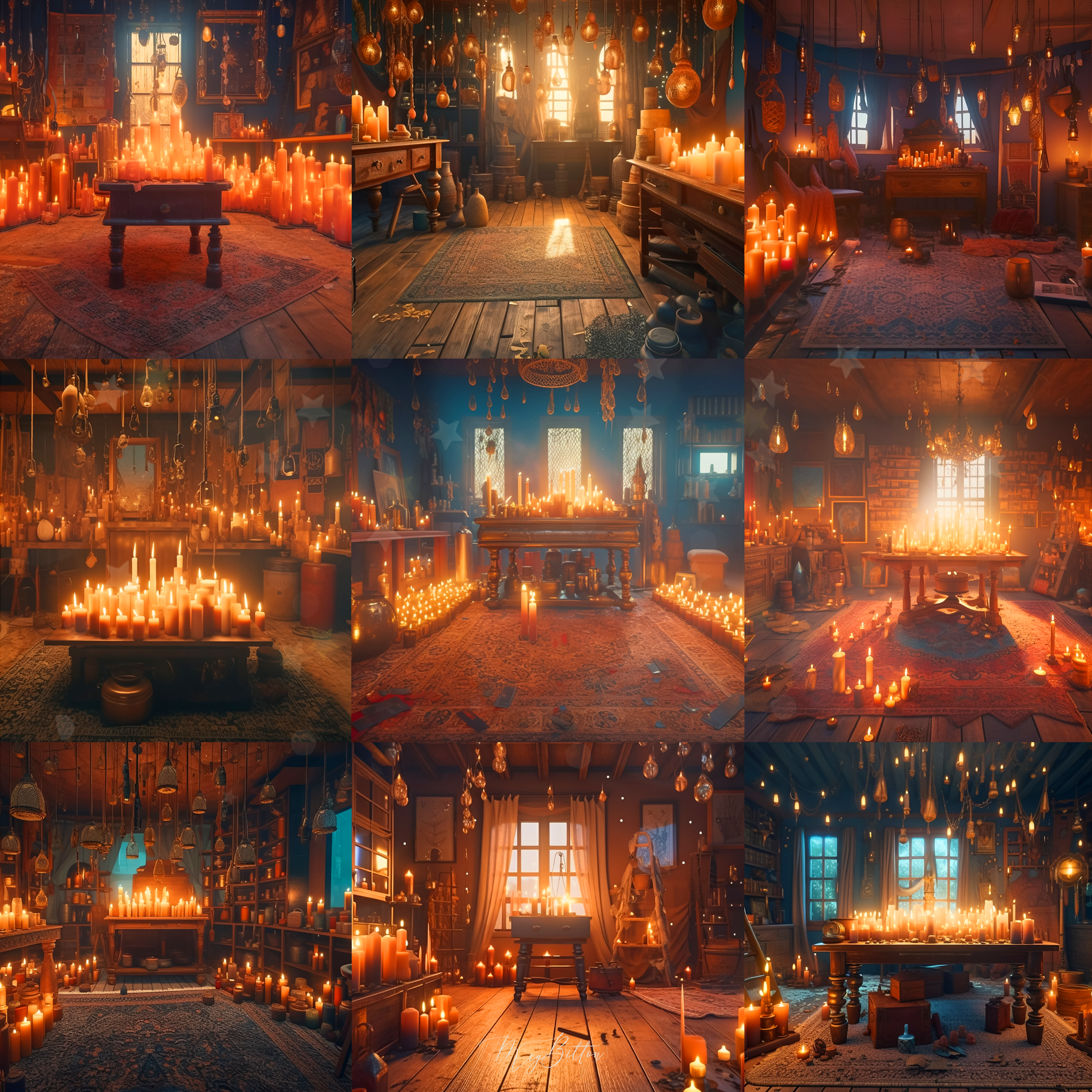 Candle Room Digital Background Bundle