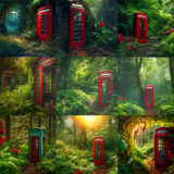 Forest Phone Booths Digital Background Bundle - Meg Bitton Productions