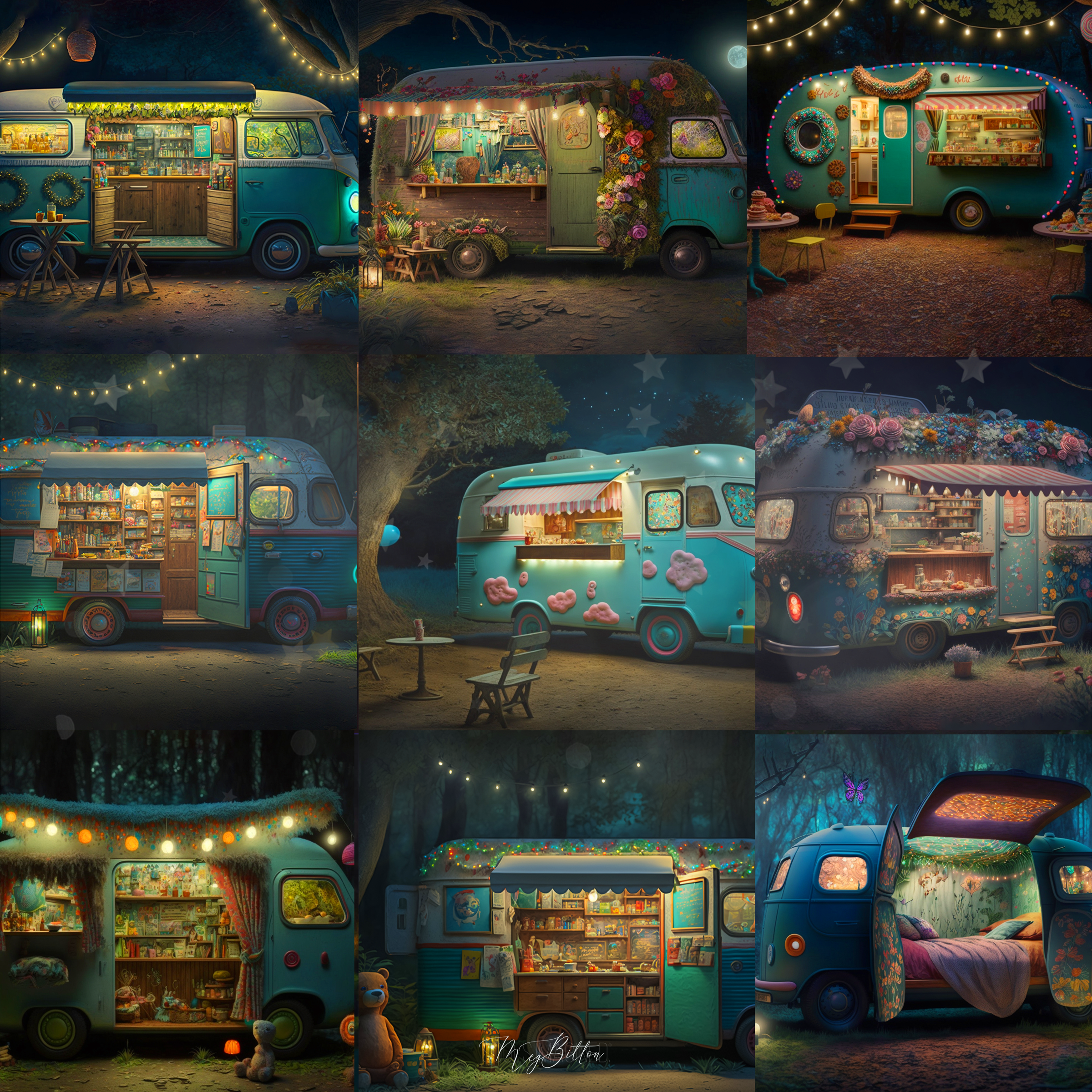 Forest Vans Digital Background Bundle - Meg Bitton Productions