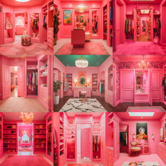 Pink Walk In Closets Digital Background Bundle - Meg Bitton Productions