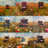 Wildflower Chair Digital Background Bundle - Meg Bitton Productions