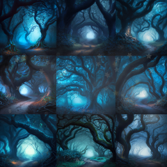 Blue Forest Digital Background Bundle - Meg Bitton Productions