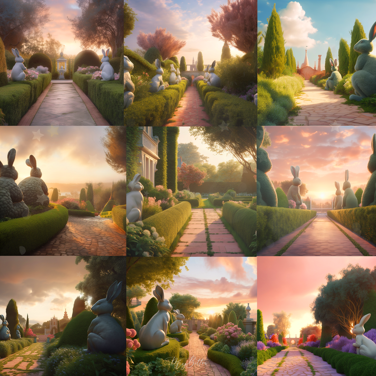 Rabbit Gardens Digital Background Bundle – Meg Bitton Productions