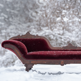 Digital Background: Red Sofa - Meg Bitton Productions