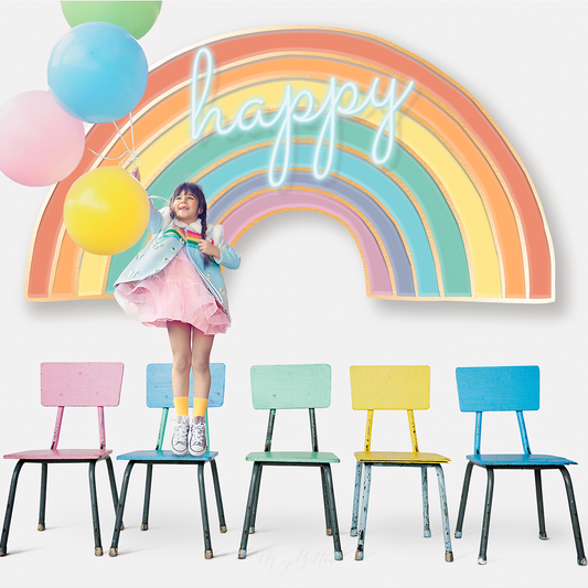 Digital Background: Happy Rainbow - Meg Bitton Productions