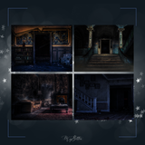 Haunted House Digital Background Bundle - Meg Bitton Productions