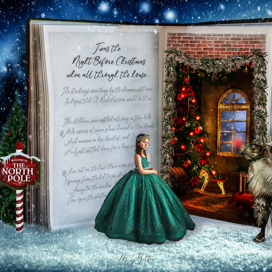 Digital Background: Christmas Storybook - Meg Bitton Productions