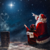 Layered Digital Background: Rooftop Santa - Meg Bitton Productions