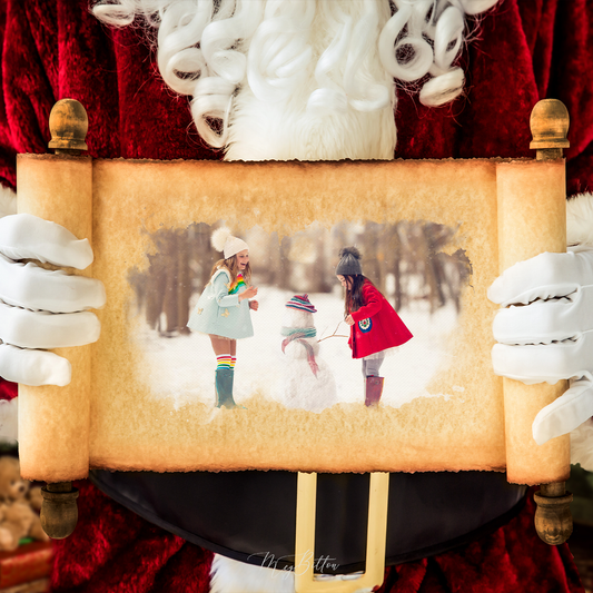 Layered Digital Background: Santa's List - Meg Bitton Productions