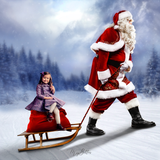 Digital Background: Sledding With Santa - Meg Bitton Productions