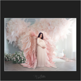 Magical Elegant Pink Feathered Wing Overlays - Meg Bitton Productions