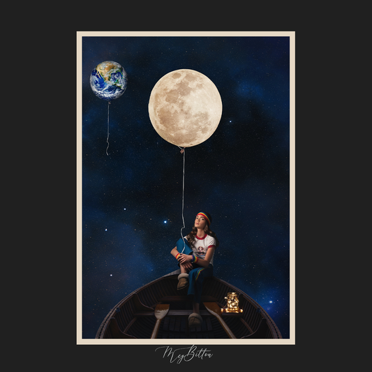Moon Boat Layered Digital Background - Meg Bitton Productions