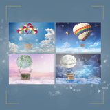 The Hot Air Balloon Digital Background Bundle - Meg Bitton Productions