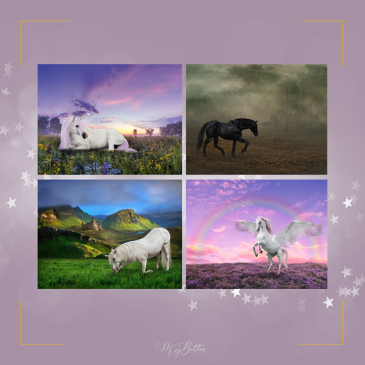 The Magical Unicorn Digital Background Bundle - Meg Bitton Productions