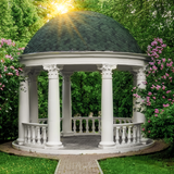 Digital Background: Garden Gazebo - Meg Bitton Productions