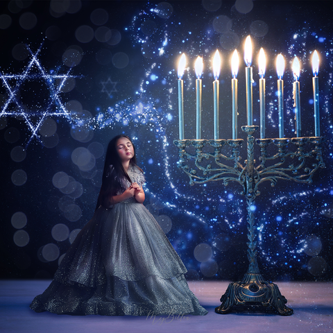 Digital Background: Hanukkah in Blue - Meg Bitton Productions