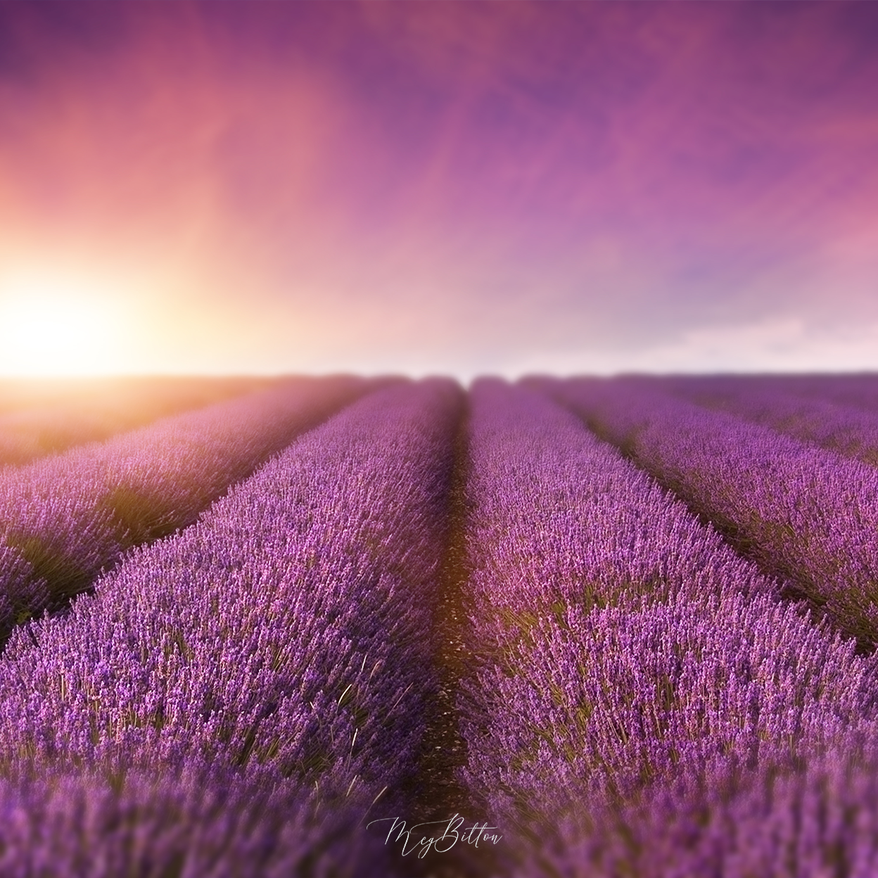 Digital Background: Lavender Field