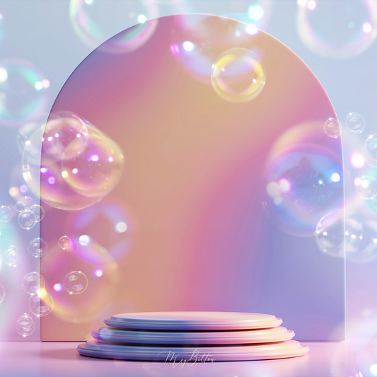 Digital Background: Pastel Bubbles - Meg Bitton Productions