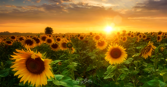 Digital Background: Summer Sunflowers - Meg Bitton Productions