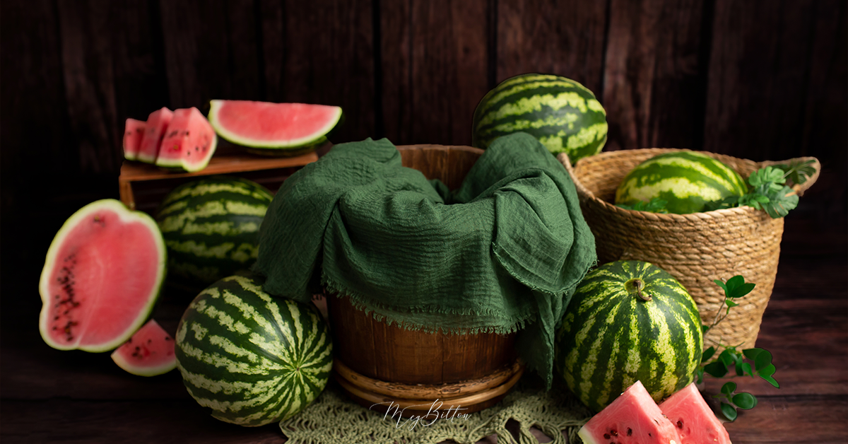 Digital Background: Newborn Summer Watermelons - Meg Bitton Productions