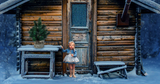 Digital Background: Winter Cabin - Meg Bitton Productions