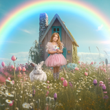 Layered Digital Background: Bunny Cabin - Meg Bitton Productions