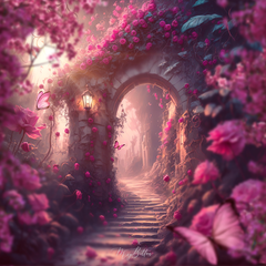 Digital Background: Blossom Path - Meg Bitton Productions