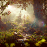 Digital Background: Mossy Dreamland - Meg Bitton Productions