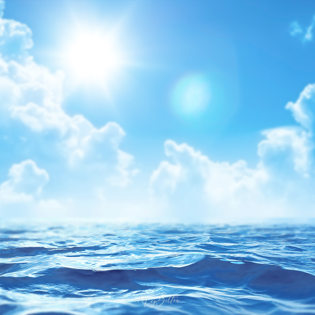 Digital Background: Sunny Sea