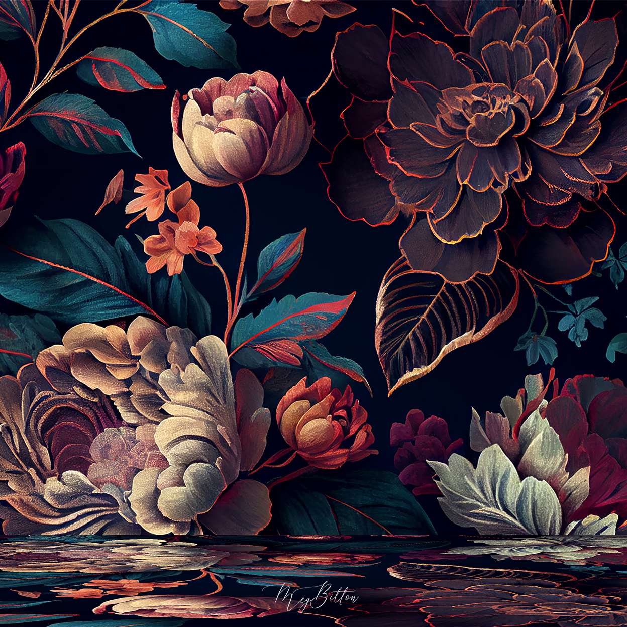 Digital Studio Backdrop: Velvet Garden - Meg Bitton Productions