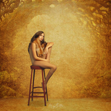 Digital Studio Backdrop: Fine Art Forest Tan - Meg Bitton Productions