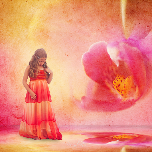Digital Studio Backdrop: Orchid Princess - Meg Bitton Productions
