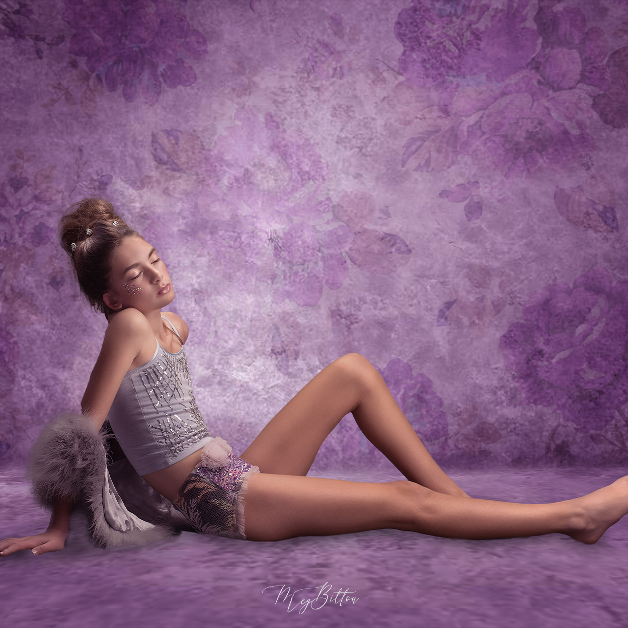 Digital Studio Backdrop: Purple Passion - Meg Bitton Productions
