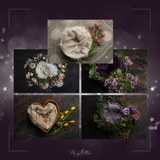 Floral Newborn Nest Digital Background Bundle - Meg Bitton Productions