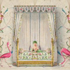 Pink Flamingo Layered Digital Background - Meg Bitton Productions