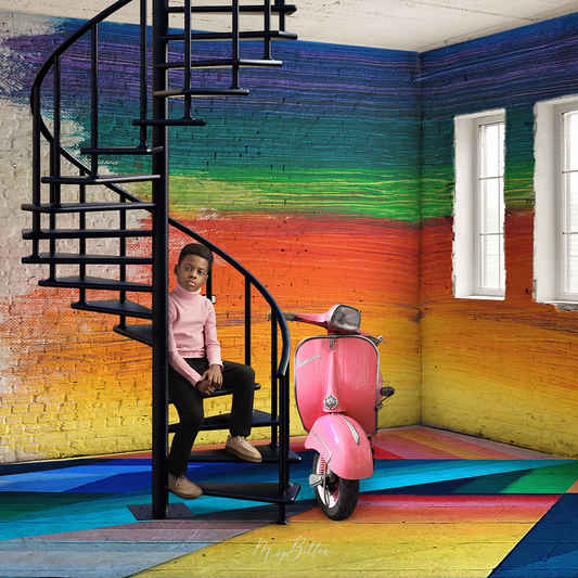 Rainbow Room Layered Digital Background - Meg Bitton Productions