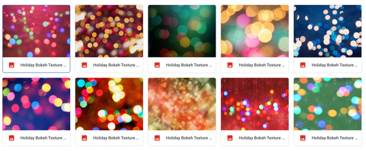 Magical Holiday Bokeh Textures - Meg Bitton Productions