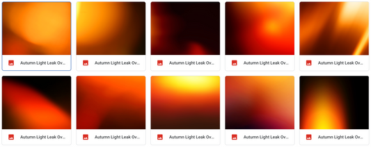 Magical Autumn Light Leak Overlays - Meg Bitton Productions