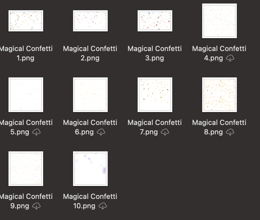 Magical Confetti Overlays