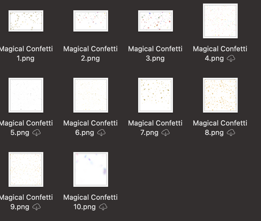 Magical Confetti Overlays - Meg Bitton Productions