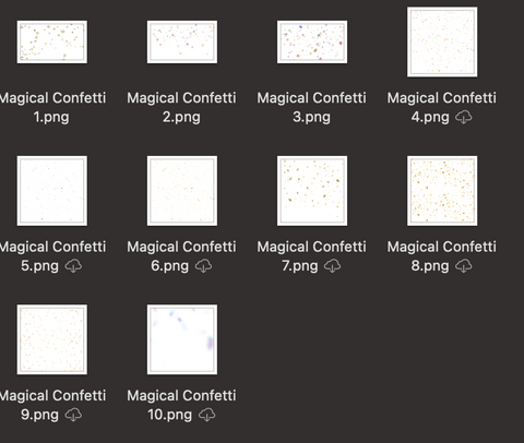 Magical Confetti Overlays