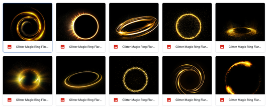 Magical Glitter Ring Flares - Meg Bitton Productions