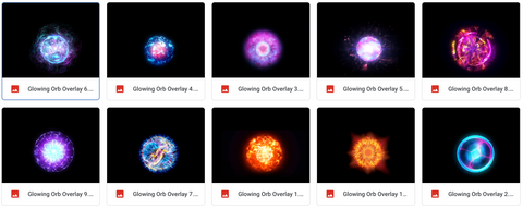 Magical Glowing Orb Overlays