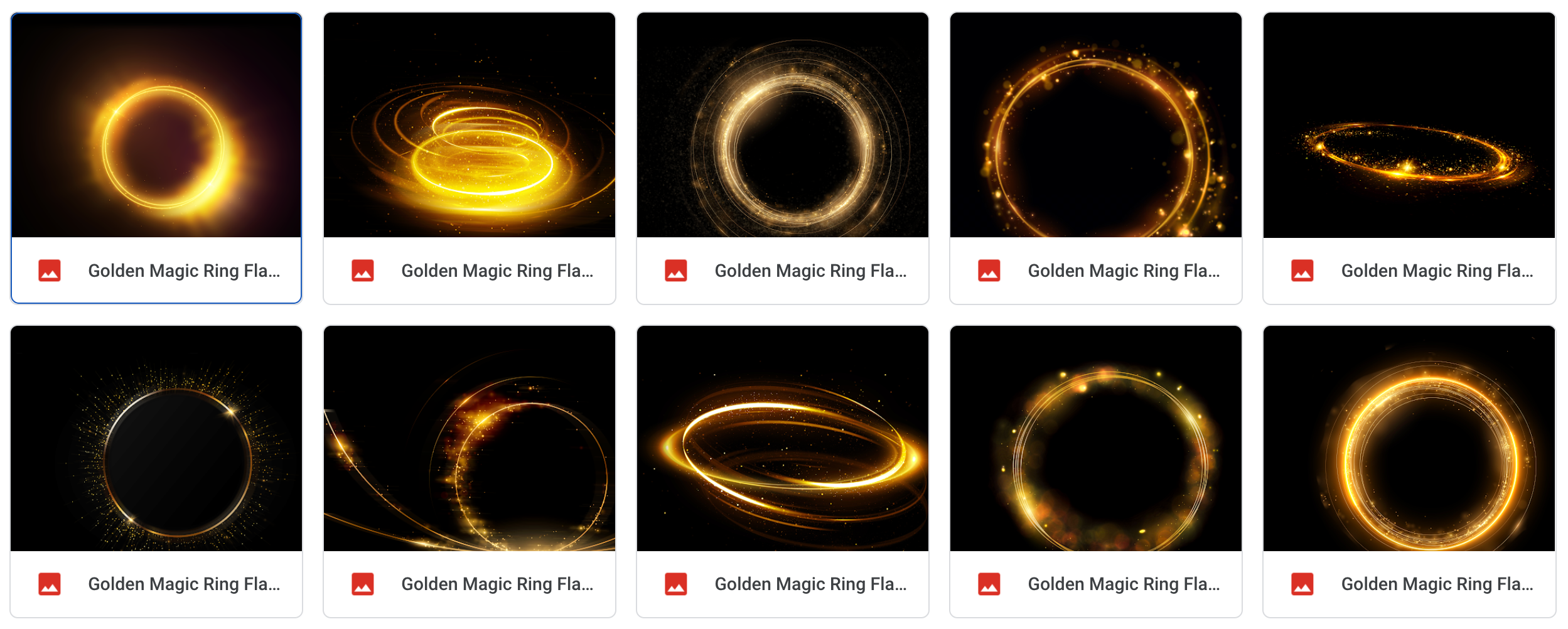 Magical Golden Magic Ring Flares - Meg Bitton Productions