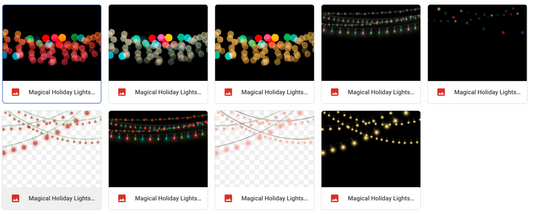 Magical Holiday Lights Overlays - Meg Bitton Productions